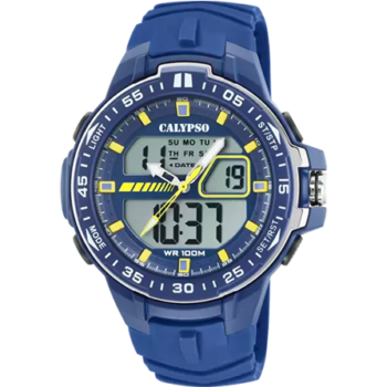 OROLOGIO CALYPSO STREET STYLE AZZURO CINTURINO GOMMA, UOMO