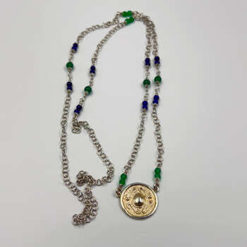 Collana Argento Chanell Agata Verde e Lapislazzolo