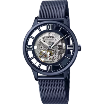 OROLOGIO FESTINA BLU CINTURINO IN ACCIAIO, UOMO