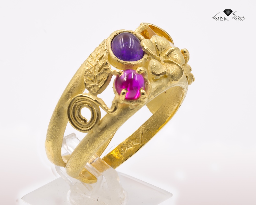 Anello Etrusco Floreale - immagine 2