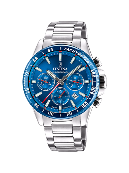 OROLOGIO FESTINA BLU CON CINTURINO IN ACCIAIO, UOMO