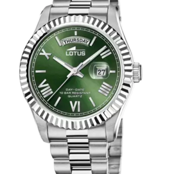 OROLOGIO LOTUS VERDE CINGHIA ACCIAIO INOSSIDABILE 316L, UOMO