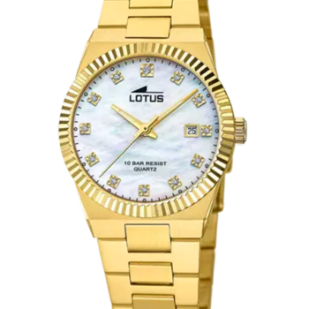 OROLOGIO LOTUS CREMA CINGHIA ACCIAIO INOSSIDABILE 316L, DONNA