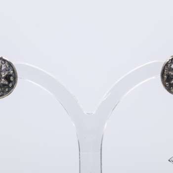 Orecchini Bottone Argento